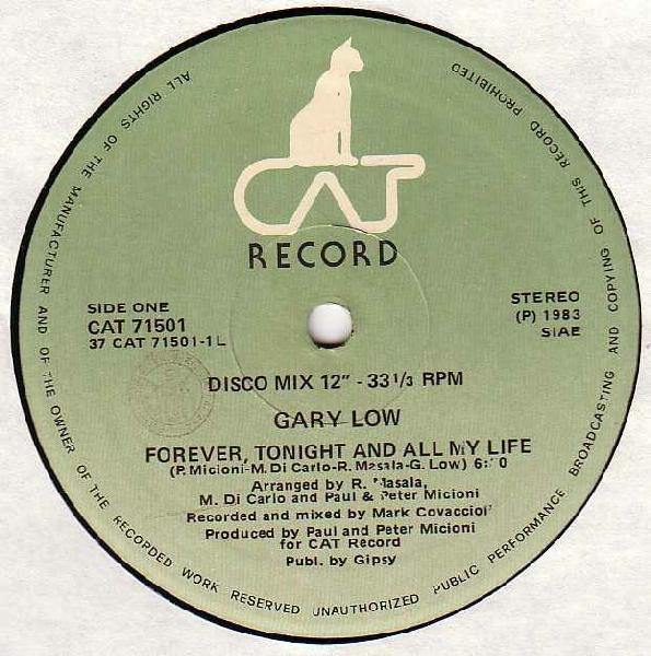 Gary Low : Forever, Tonight And All My Life (12")