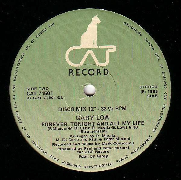Gary Low : Forever, Tonight And All My Life (12")