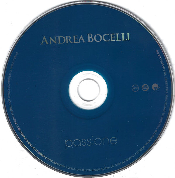 Andrea Bocelli : Passione (CD, Album)