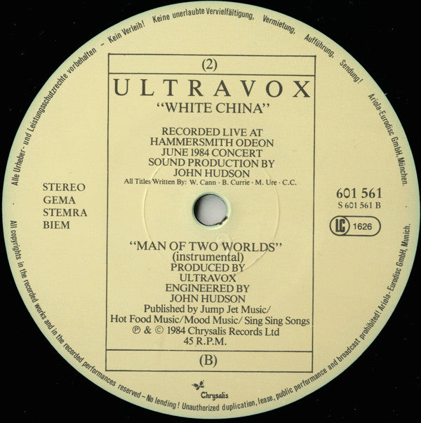 Ultravox : Love's Great Adventure (Extended Version) (12", Maxi)