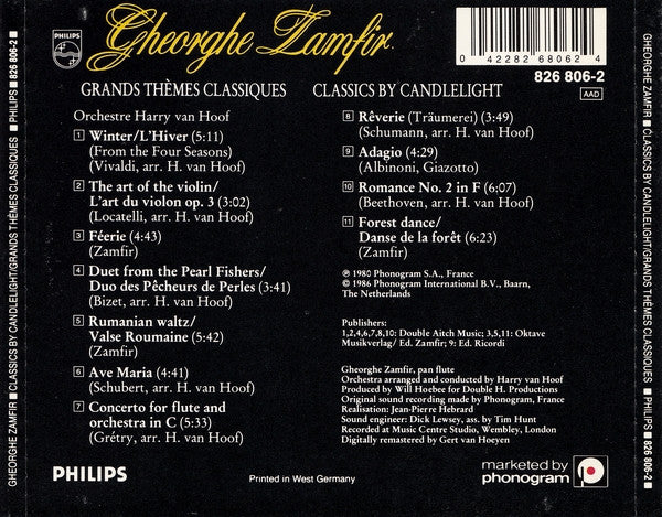 Gheorghe Zamfir : Classics By Candlelight (CD, Album, RM)