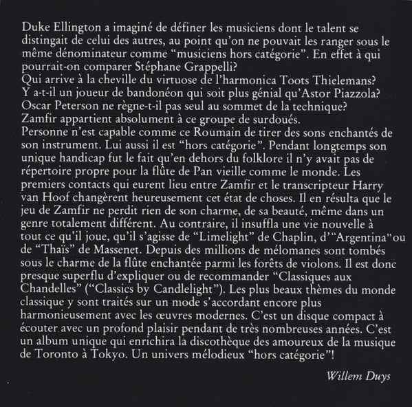 Gheorghe Zamfir : Classics By Candlelight (CD, Album, RM)