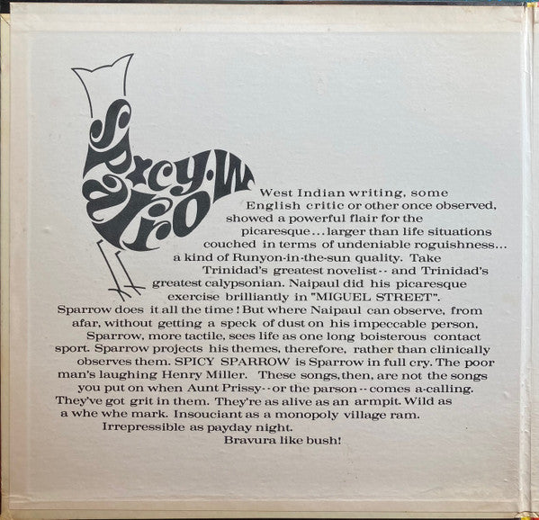 Mighty Sparrow : Spicy Sparrow (LP, Album, Gat)