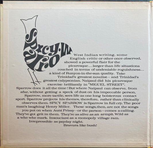 Mighty Sparrow : Spicy Sparrow (LP, Album, Gat)