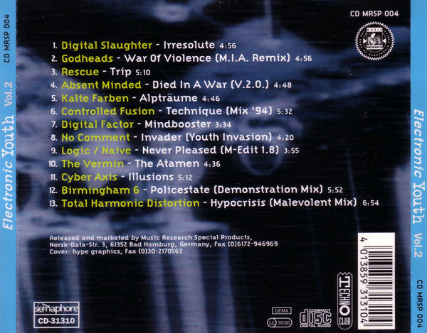 Various : Electronic Youth Vol.2 (CD, Comp)