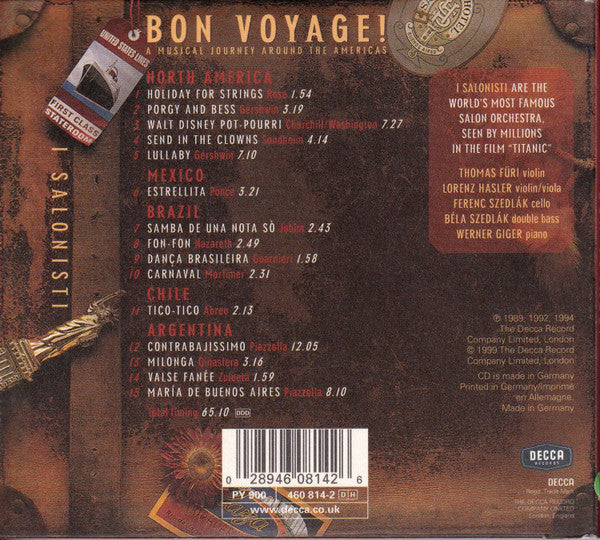 I Salonisti : Bon Voyage! (A Musical Journey Around The Americas)  (CD, Album)