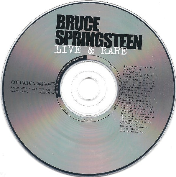 Bruce Springsteen : Live & Rare (CD, Promo, Smplr)