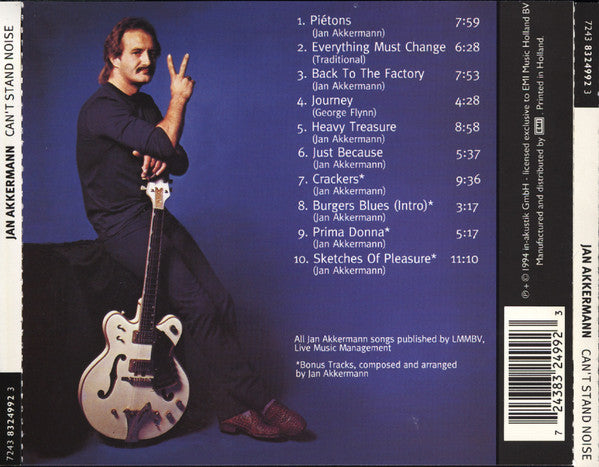 Jan Akkerman : Can't Stand Noise (CD, Album, RE)