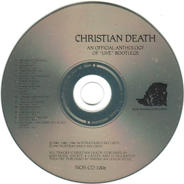 Christian Death : An Official Anthology Of "Live" Bootlegs (CD, Comp, RE)