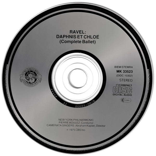 Pierre Boulez Conducts Maurice Ravel : Daphnis Et Chloé (Complete Ballet) (CD, RE)