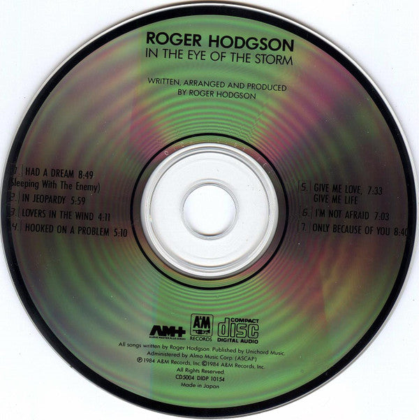 Roger Hodgson : In The Eye Of The Storm (CD, Album)