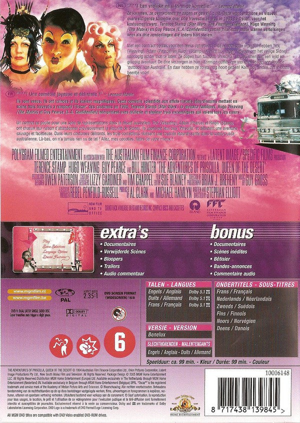 Various : The Adventures Of Priscilla Queen Of The Desert (DVD-V, Ltd, PAL + CD, Comp, Smplr)