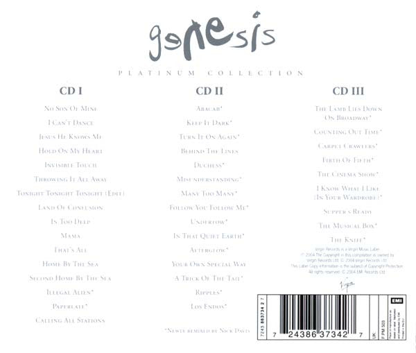 Genesis : Platinum Collection (3xCD, Comp, Med)