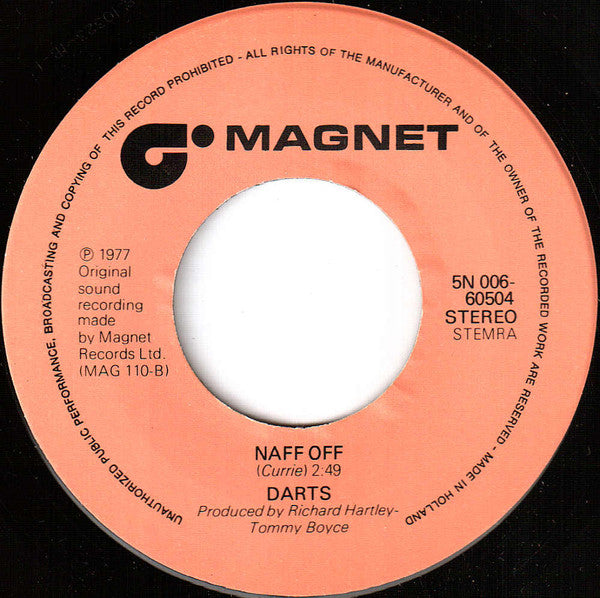 Darts : Come Back My Love (7", Single)