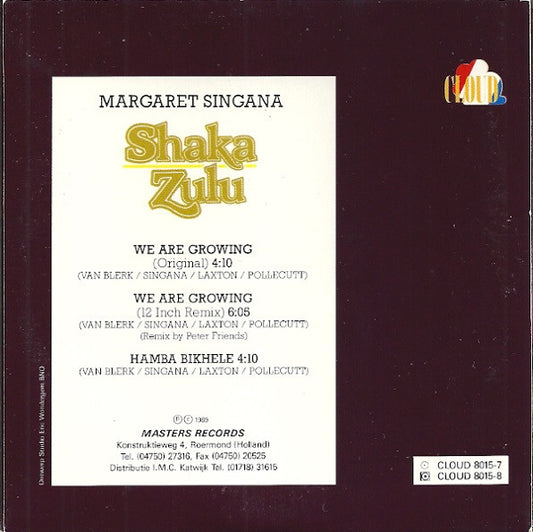 Margaret Singana : We Are Growing (CD, Maxi)