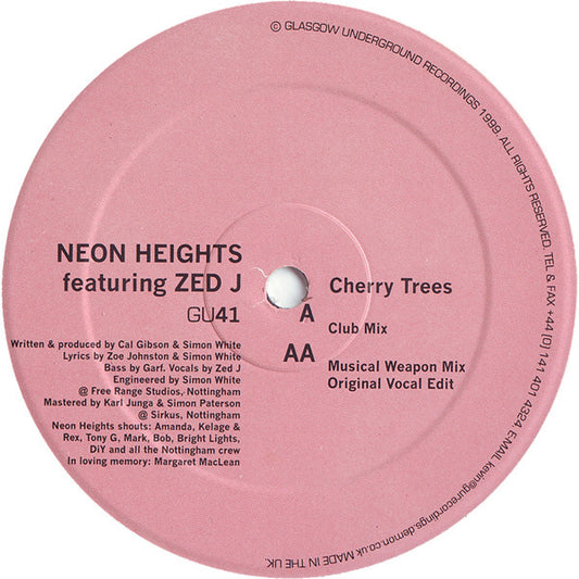 Neon Heights Featuring Zed J : Cherry Trees (12")