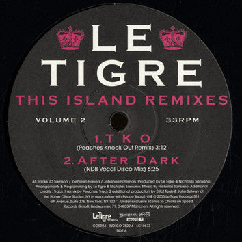 Le Tigre : This Island Remixes Volume 2 (12")