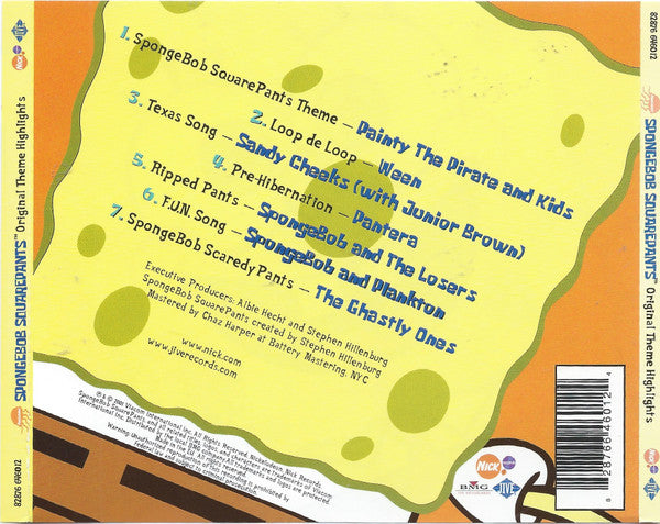 Various : Spongebob Squarepants Original Theme Highlights (Originele Liedjes Uit De Serie) (CD, EP, Comp, RE)