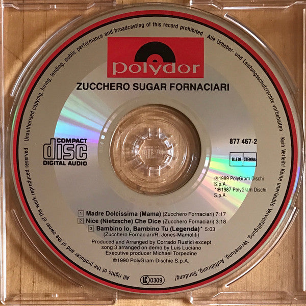 Zucchero : Madre Dolcissima (CD, Maxi)