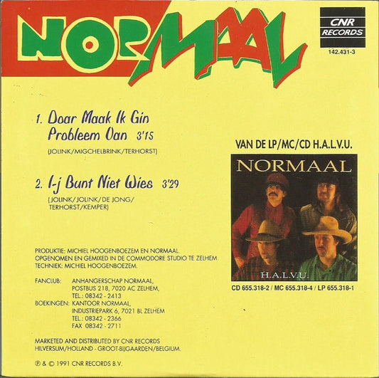 Normaal : Doar Maak Ik Gin Probleem Van (CD, Single, car)