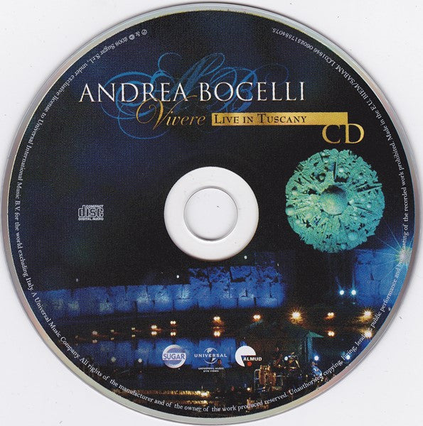Andrea Bocelli : Vivere: Live In Tuscany (CD, Album + DVD-V)