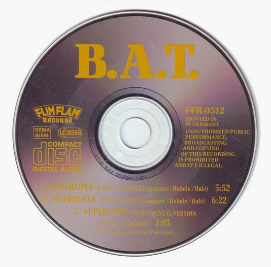 B.A.T. : Super Love (CD, Maxi)