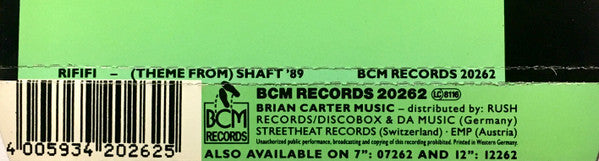 Rififi : (Theme From) Shaft '89 (CD, Maxi)