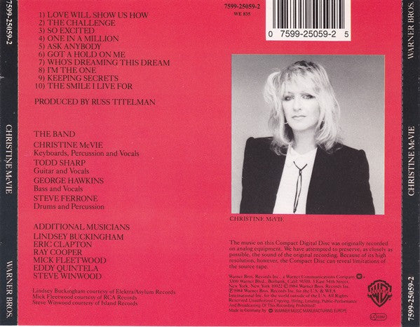 Christine McVie : Christine McVie (CD, Album, RE)