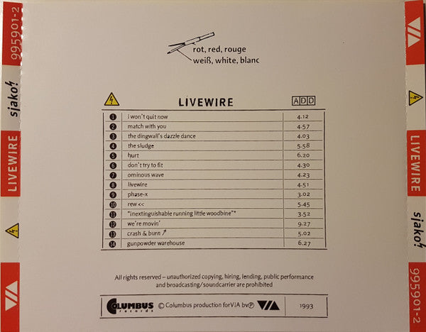 Sjako! : Livewire (CD)