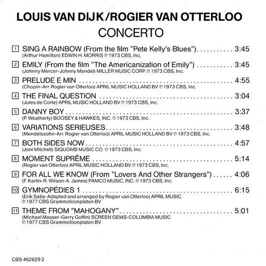 Louis van Dijk / Rogier van Otterloo : Concerto (CD, Comp)