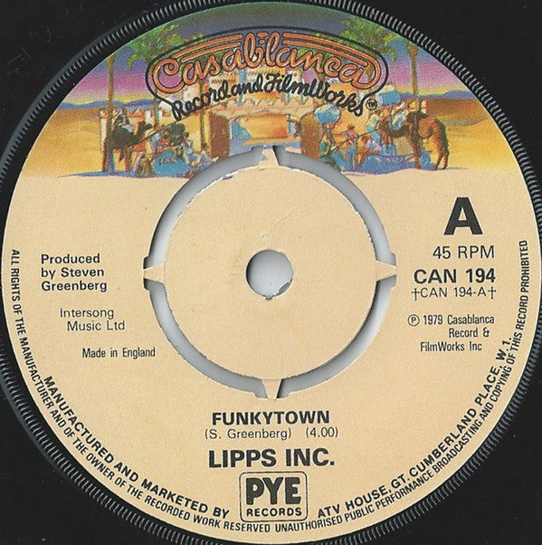 Lipps, Inc. : Funkytown  (7", Single, Pus)