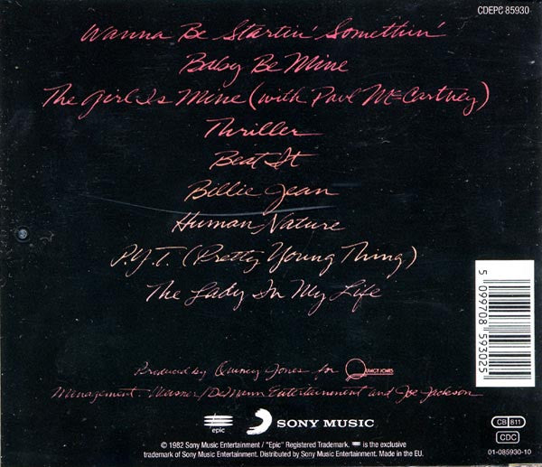 Michael Jackson : Thriller (CD, Album)