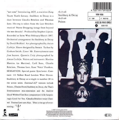Act : Snobbery & Decay (7", Single)