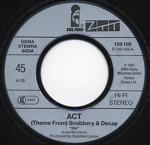 Act : Snobbery & Decay (7", Single)
