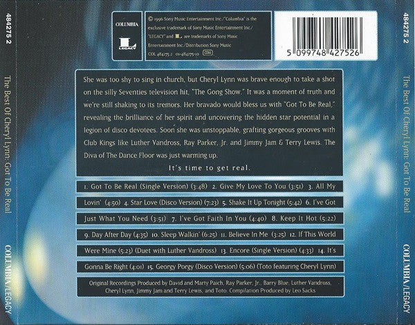 Cheryl Lynn : The Best Of Cheryl Lynn : Got To Be Real (CD, Comp)