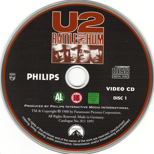 U2 : Rattle And Hum (Concert Movie) (2xVCD, Album, PAL)