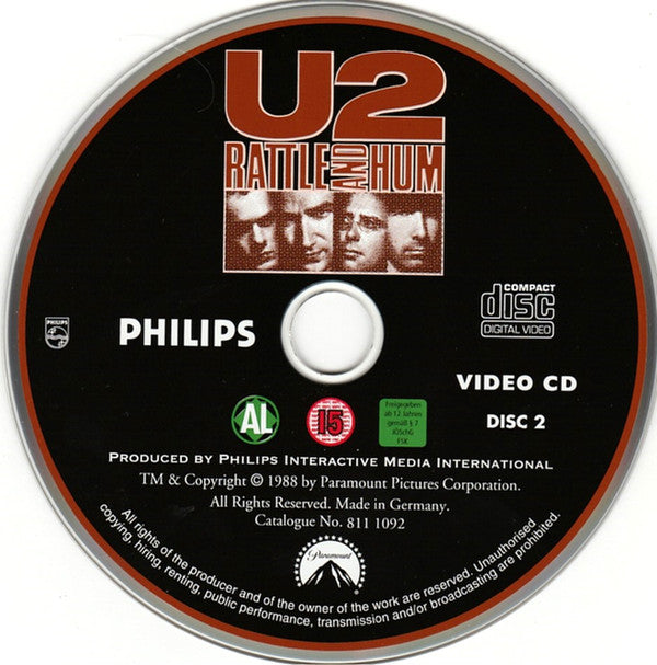 U2 : Rattle And Hum (Concert Movie) (2xVCD, Album, PAL)
