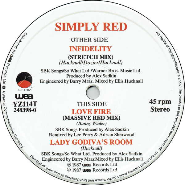 Simply Red : Infidelity (12")