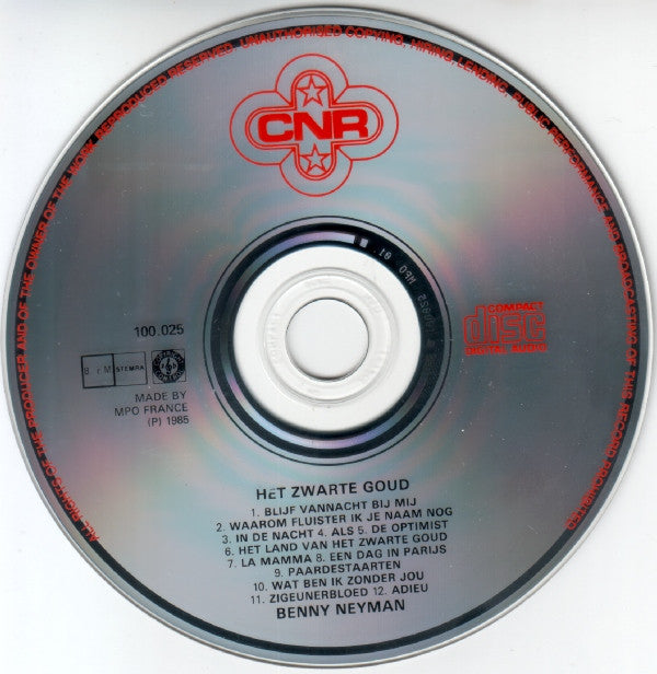 Benny Neyman : Het Zwarte Goud (CD, Album, RE)