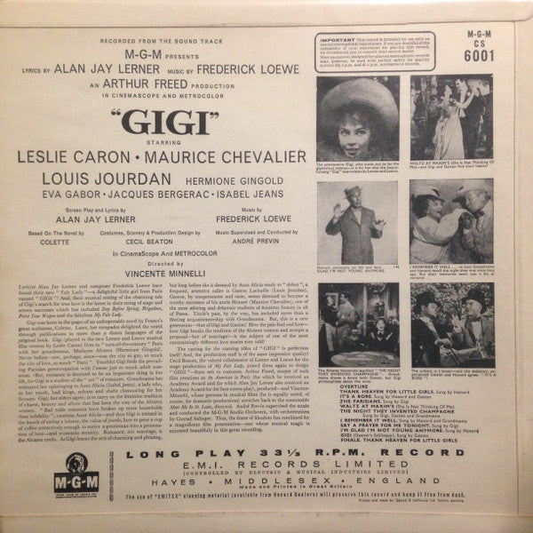 Lerner & Loewe : Gigi (LP, Album, RP)