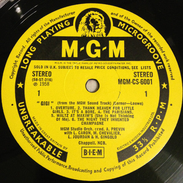 Lerner & Loewe : Gigi (LP, Album, RP)