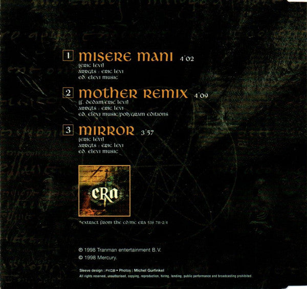 Era : Misere Mani (CD, Single)