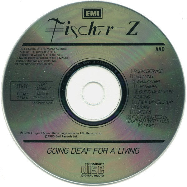 Fischer-Z : Going Deaf For A Living (CD, Album, RE)