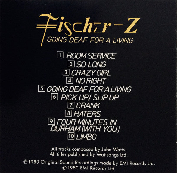 Fischer-Z : Going Deaf For A Living (CD, Album, RE)