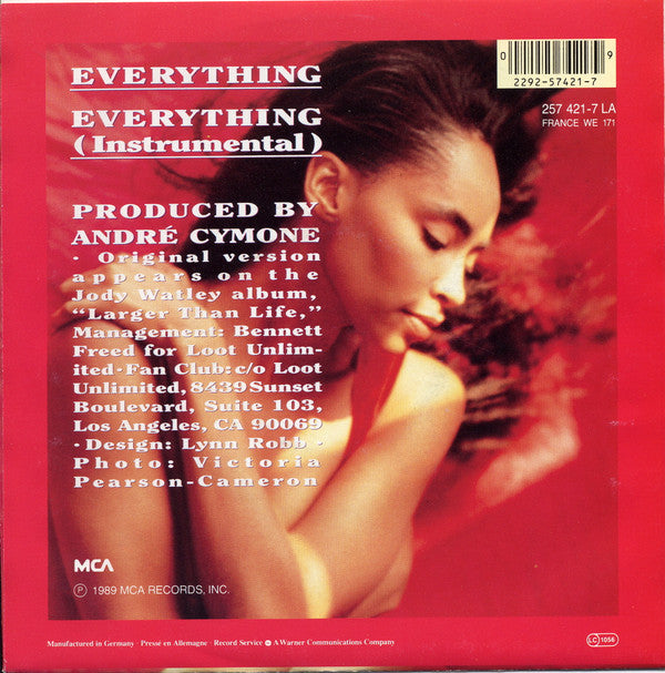 Jody Watley : Everything (7", Single)