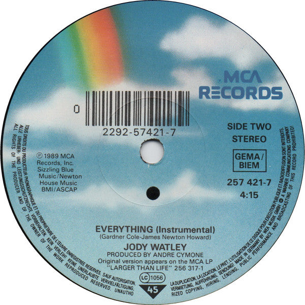 Jody Watley : Everything (7", Single)