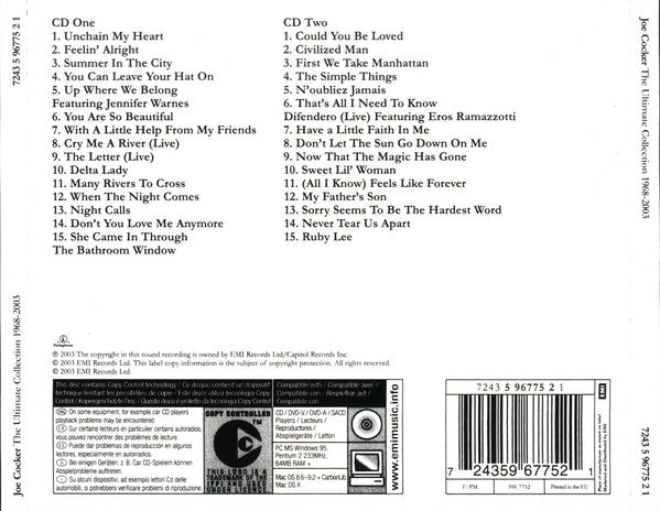 Joe Cocker : The Ultimate Collection 1968-2003 (2xCD, Comp, Copy Prot.)