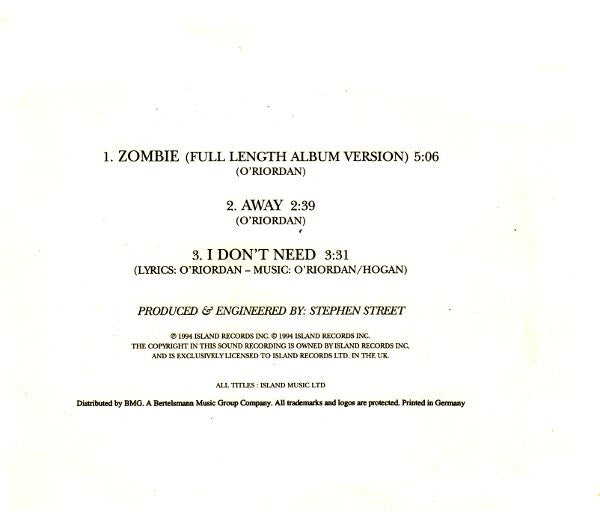 The Cranberries : Zombie (CD, Single)