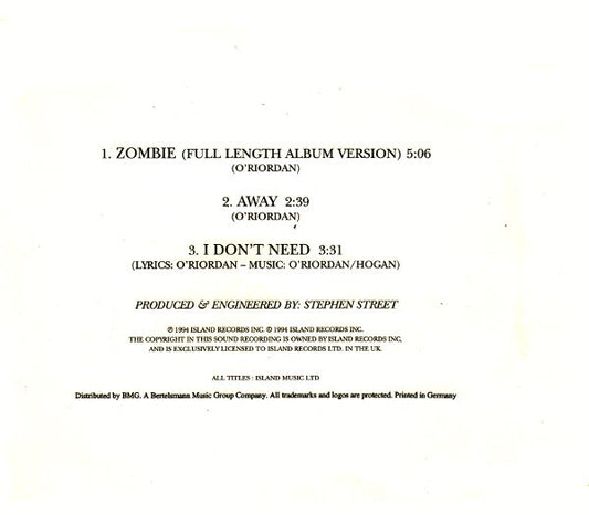 The Cranberries : Zombie (CD, Single)