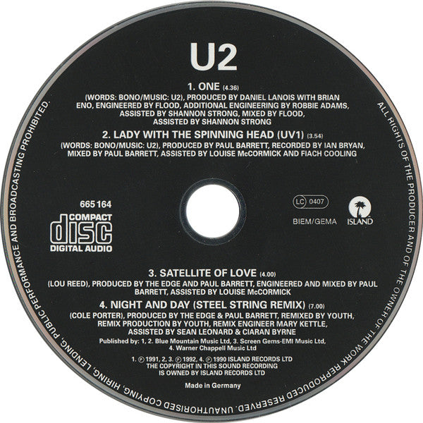 U2 : One (CD, Single)